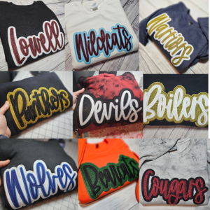 Double Glitter Embroidered Crew