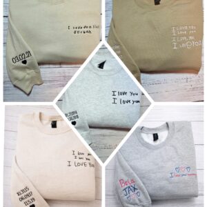 Handwritten Embroidered Crew