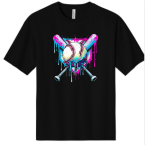 Baseball Blue/Pink Drip