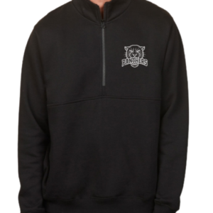 Mens Half Zip Embroidered Panthers